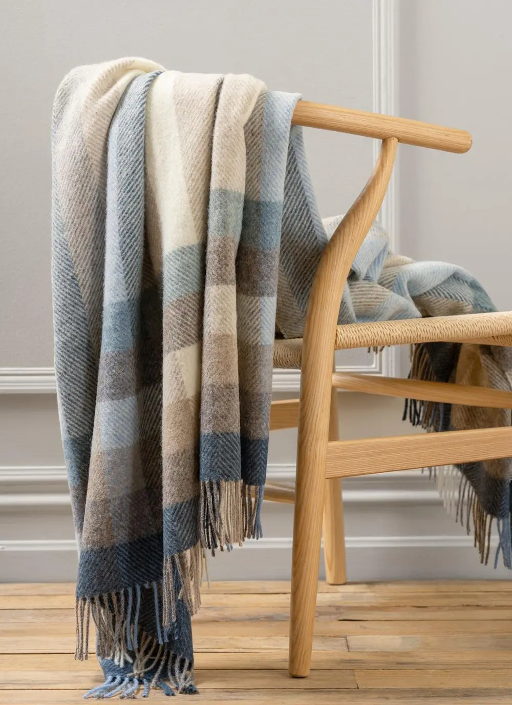 Morning Mist Highland Wool Throw